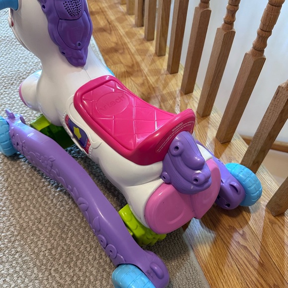 VTech Prance & Rock Learning Unicorn™ 2-in-1 Rocker & Ride-On Toy for Toddlers - Picture 7 of 9